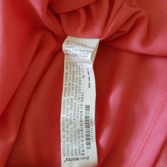 ⬇️ Zara peach/ pink/ coral Pleated skirt - Picture 6 of 8